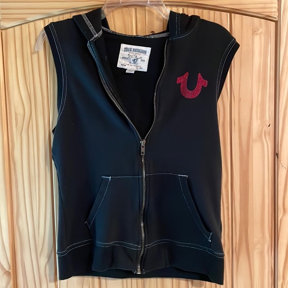 True Religion Tops - True Religion black sleeveless hoodie